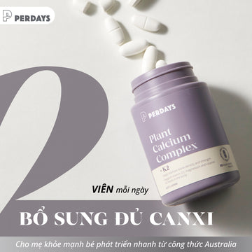 Canxi hữu cơ cho bà bầu Perdays Plant Calcium Complex K2