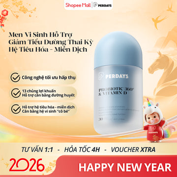 Viên uống bổ sung Men Vi Sinh Cho Mẹ Bầu - PERDAYS Probiotic 360 & Vitamin D