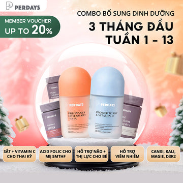 3 Tháng Đầu Thai Kỳ – Dinh Dưỡng Vững Vàng Cho Mẹ Và Bé - COMBO 5 LỌ