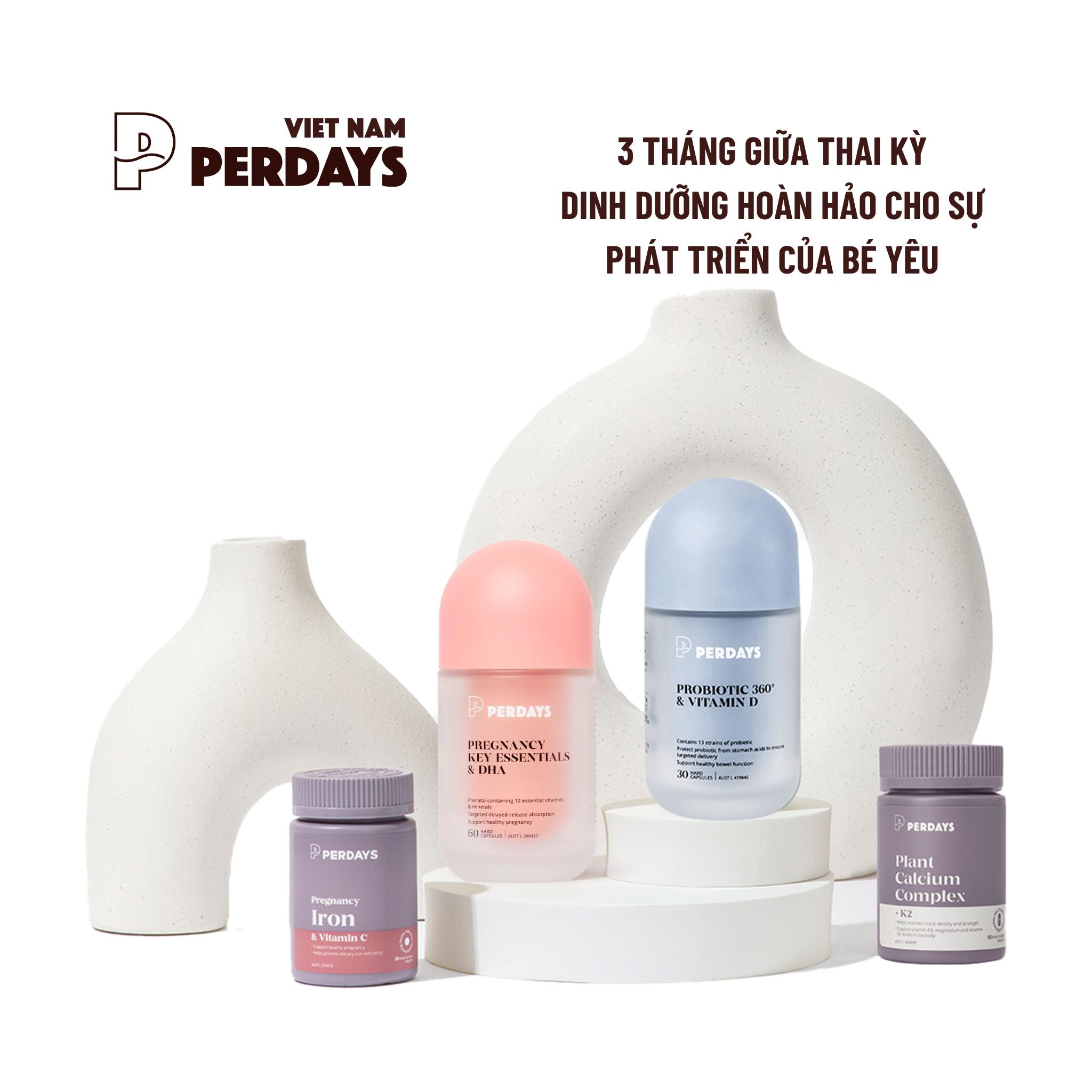 3 Tháng Giữa Thai Kỳ – Dinh Dưỡng Hoàn Hảo Cho Sự Phát Triển Của Bé Yêu - COMBO 4 LỌ