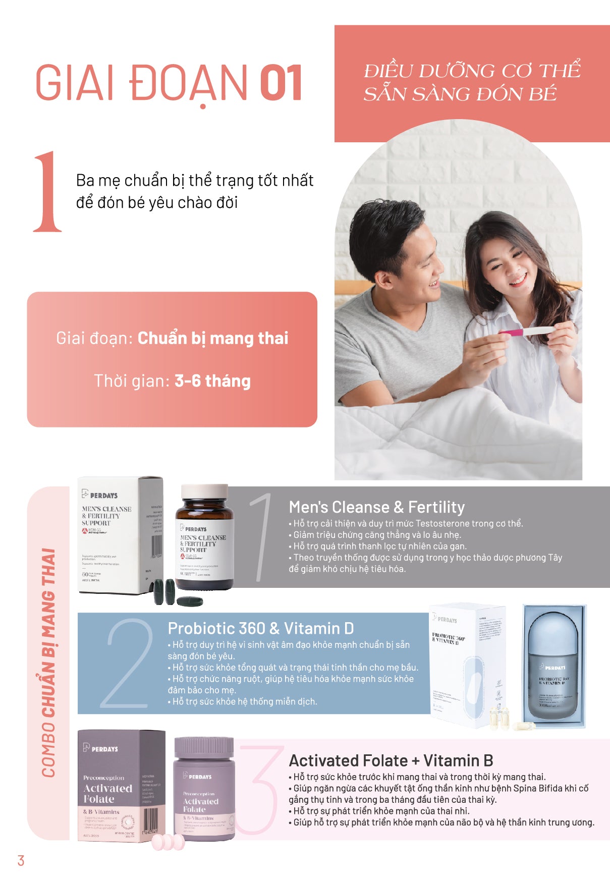 Chuẩn Bị Sức Khỏe Toàn Diện Cho Mẹ & Ba – Sẵn Sàng Đón Thiên Thần Nhỏ - COMBO 3 LỌ