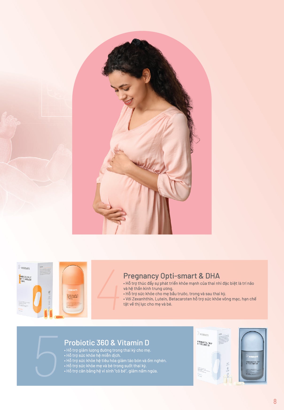 3 Tháng Đầu Thai Kỳ – Dinh Dưỡng Vững Vàng Cho Mẹ Và Bé - COMBO 5 LỌ