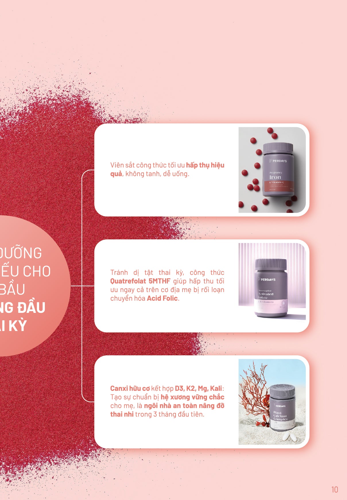 3 Tháng Đầu Thai Kỳ – Dinh Dưỡng Vững Vàng Cho Mẹ Và Bé - COMBO 5 LỌ