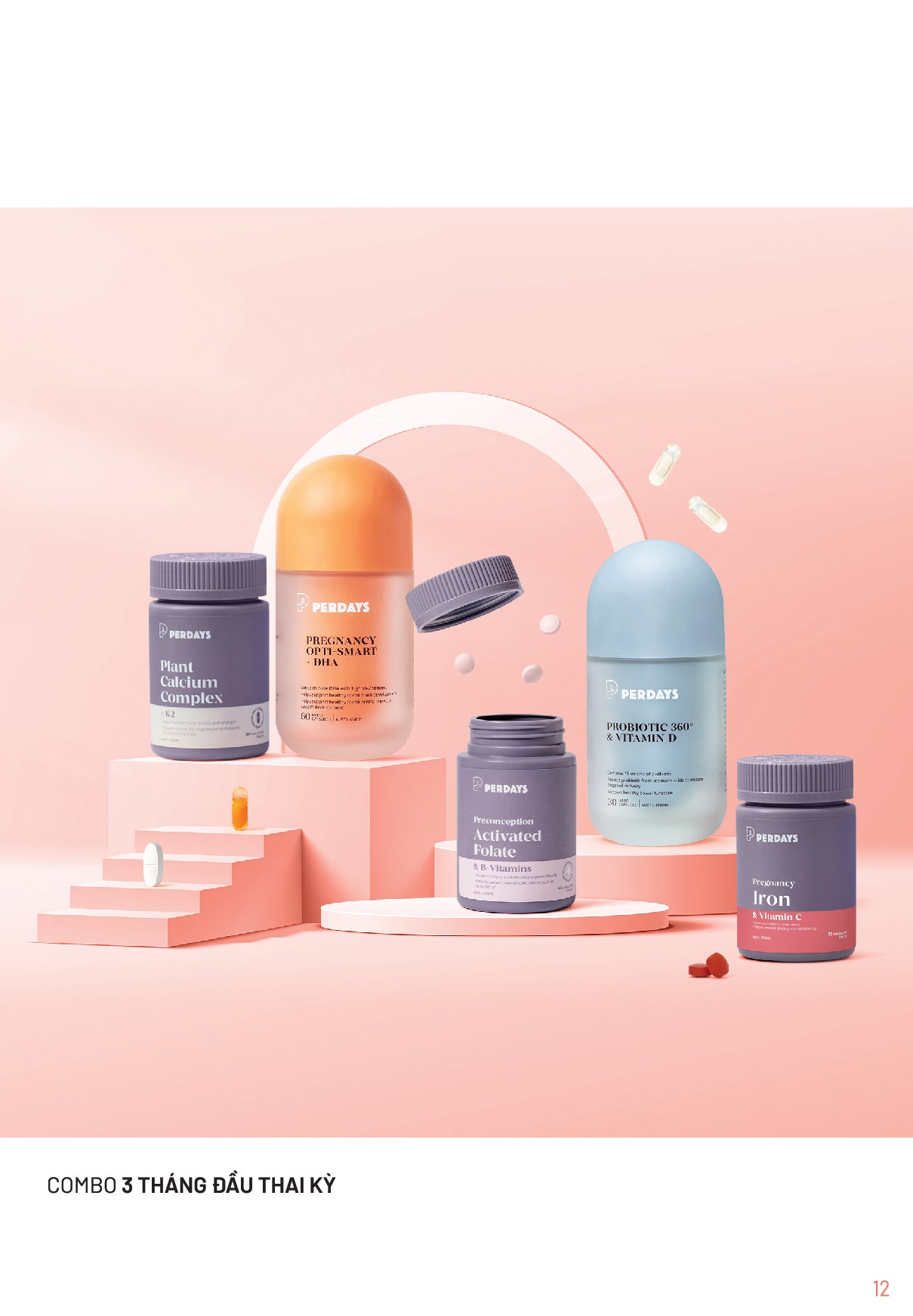 3 Tháng Đầu Thai Kỳ – Dinh Dưỡng Vững Vàng Cho Mẹ Và Bé - COMBO 5 LỌ