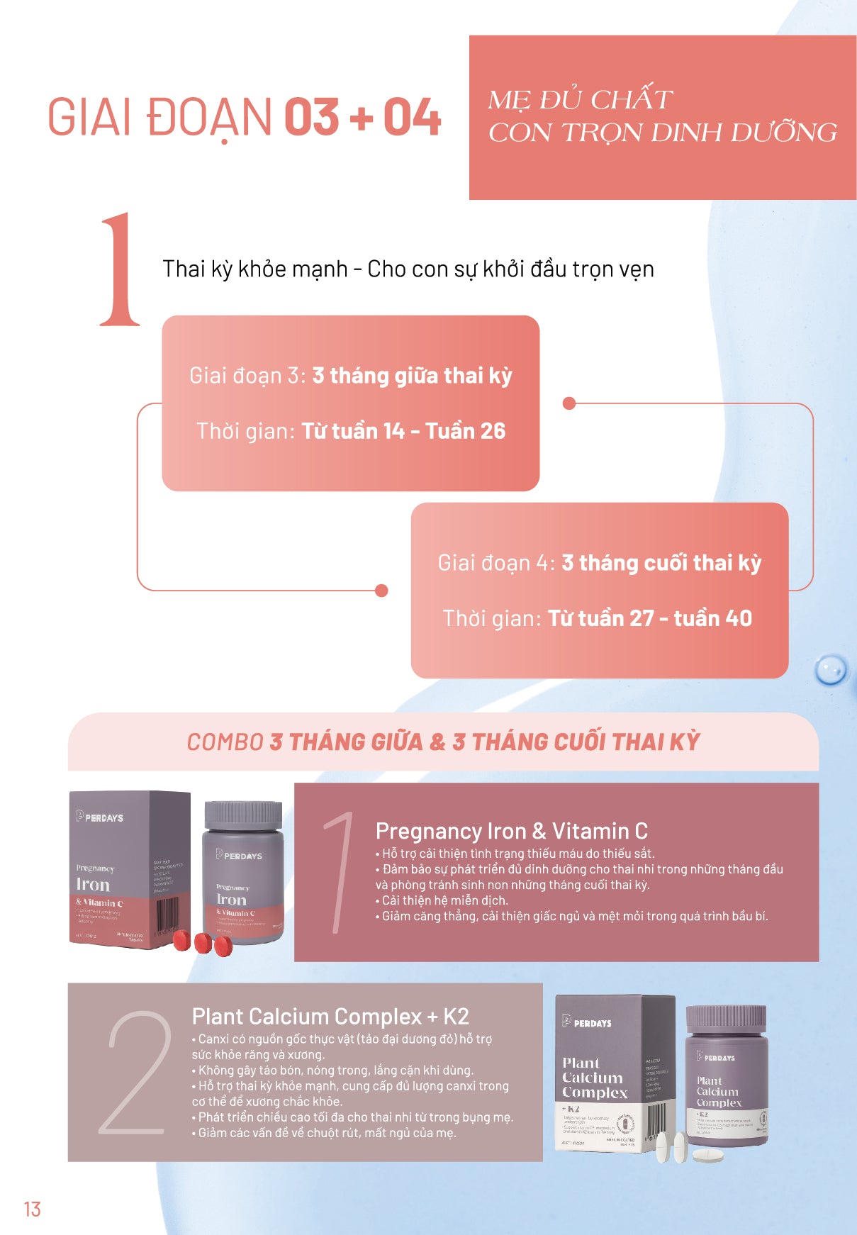 3 Tháng Giữa Thai Kỳ – Dinh Dưỡng Hoàn Hảo Cho Sự Phát Triển Của Bé Yêu - COMBO 4 LỌ