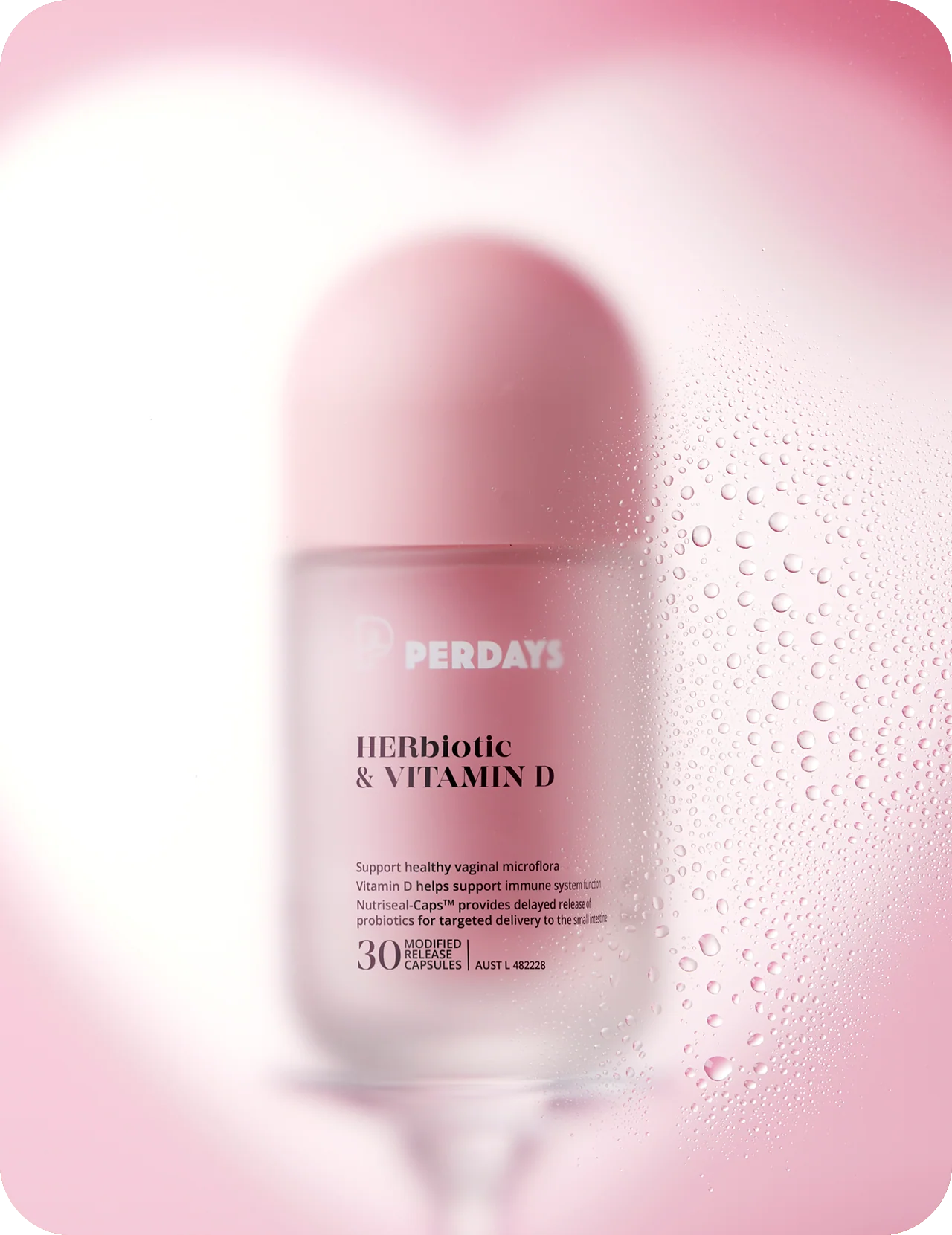 Viên uống bổ sung Men vi sinh hỗ trợ hệ vi sinh phụ nữ - PERDAYS HERbiotic & Vitamin D
