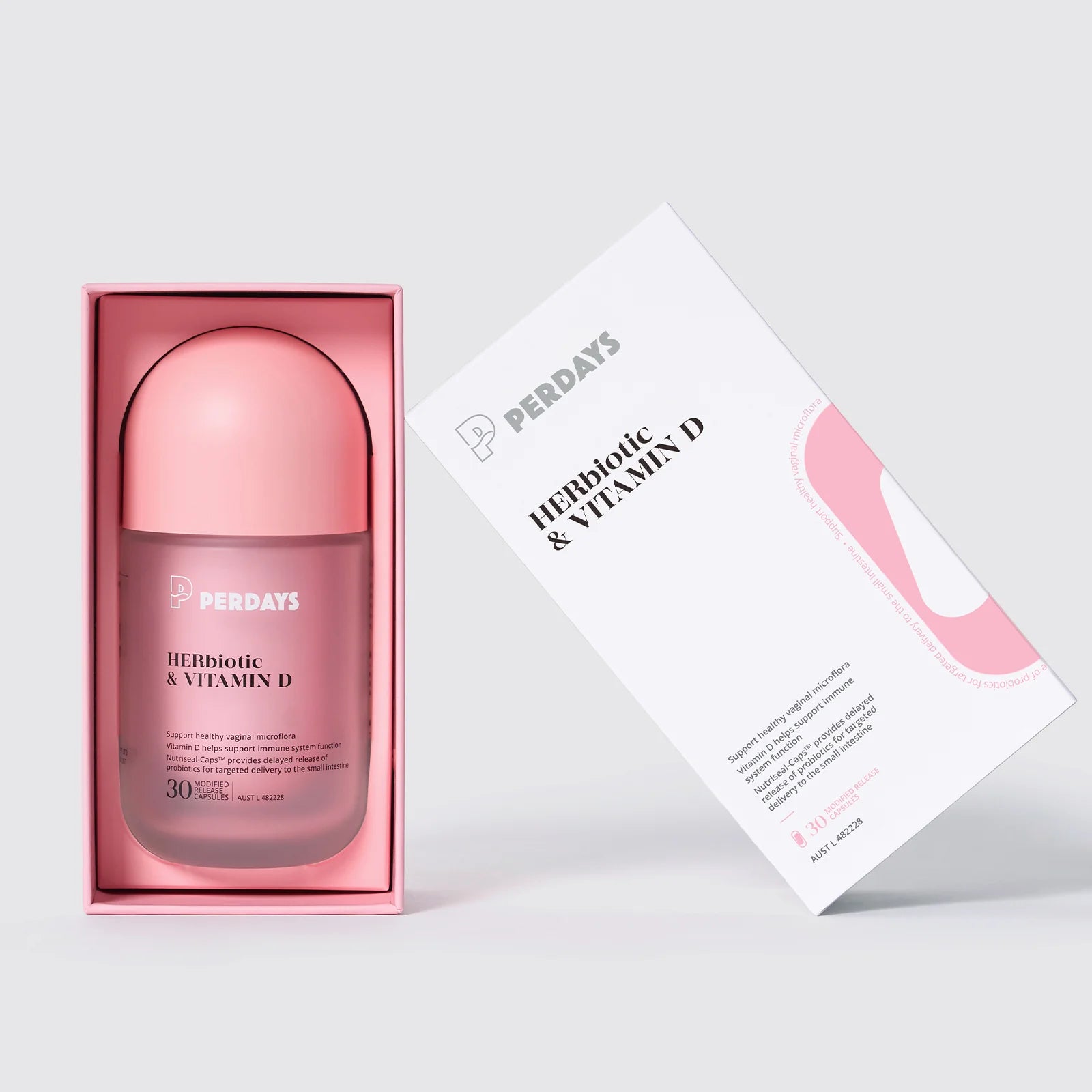 Viên uống bổ sung Men vi sinh hỗ trợ hệ vi sinh phụ nữ - PERDAYS HERbiotic & Vitamin D