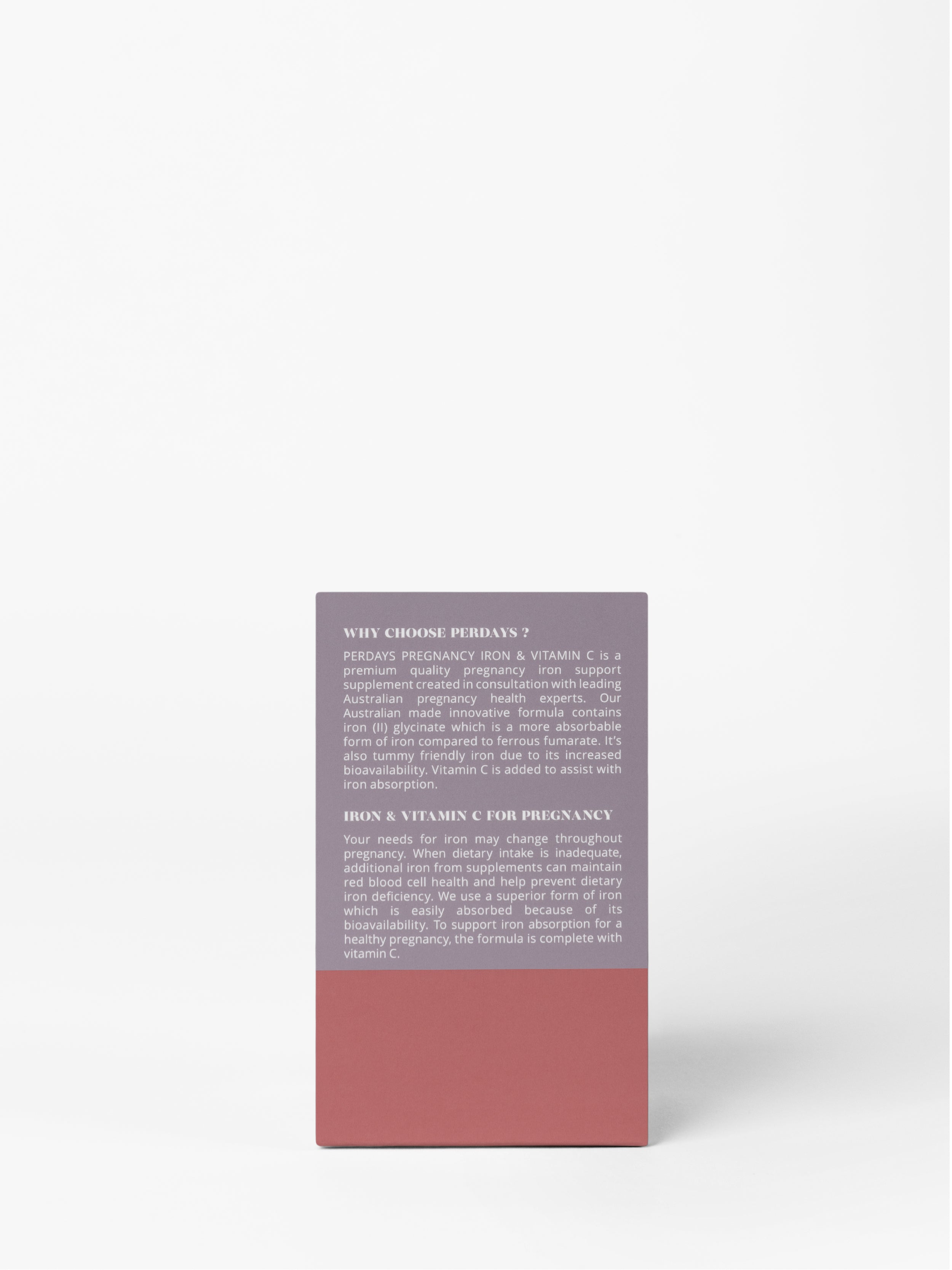 Sắt Hữu Cơ - Perdays Pregnancy Iron & Vitamin C - Hỗ Trợ Bổ Sung Sắt