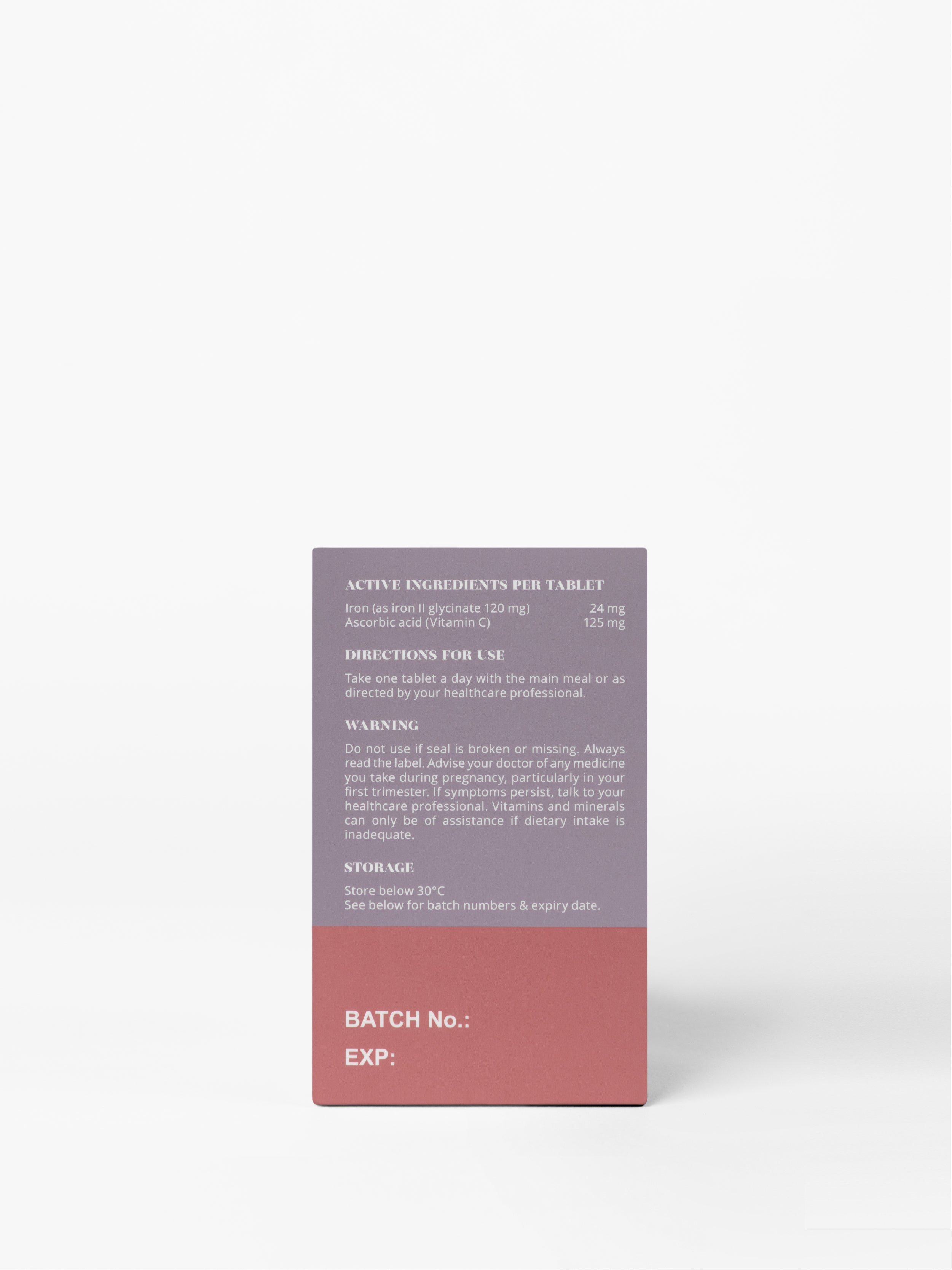 Sắt Hữu Cơ - Perdays Pregnancy Iron & Vitamin C - Hỗ Trợ Bổ Sung Sắt