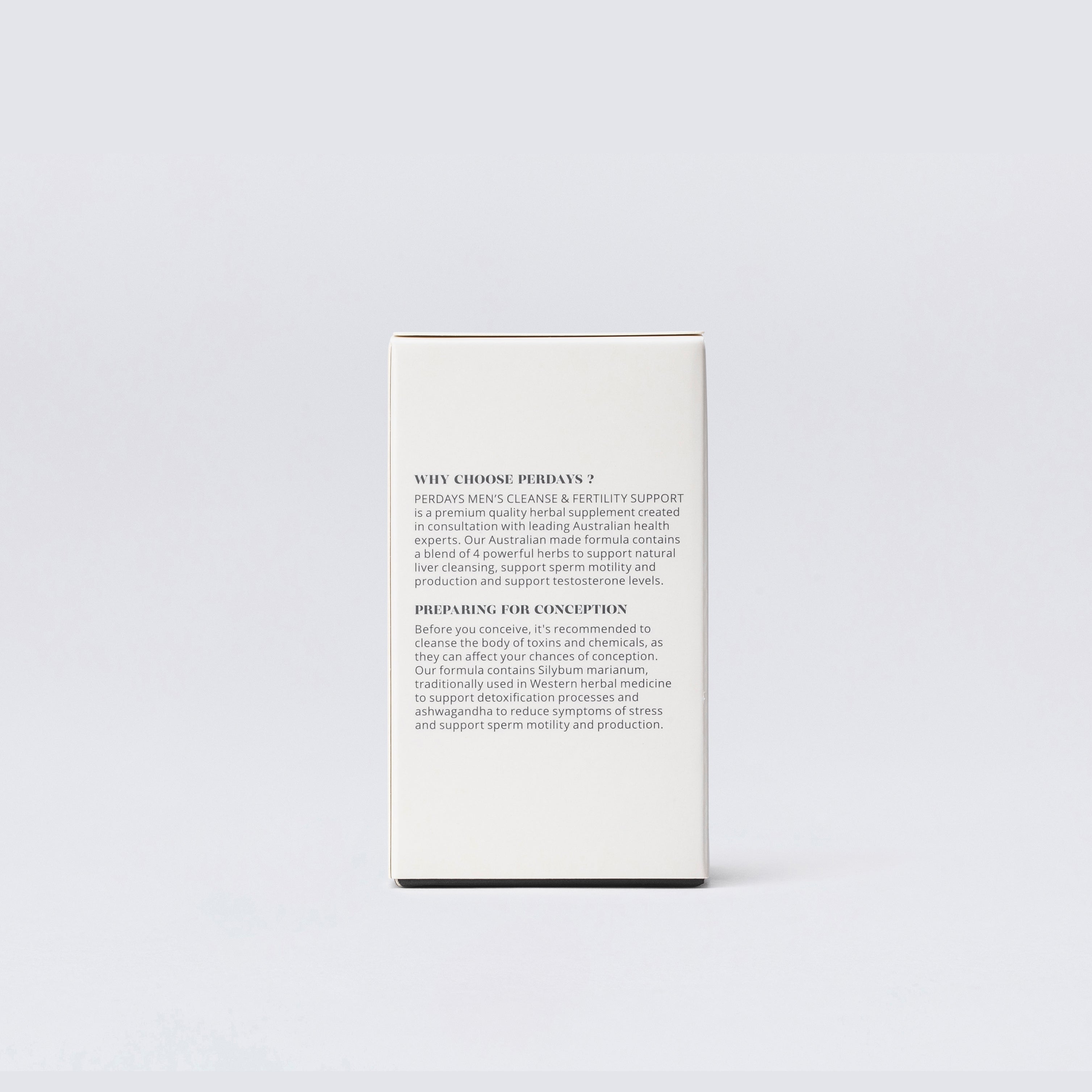 Viên Uống Hỗ Trợ Nam Giới - PERDAYS Men's Cleanse & Fertility Support