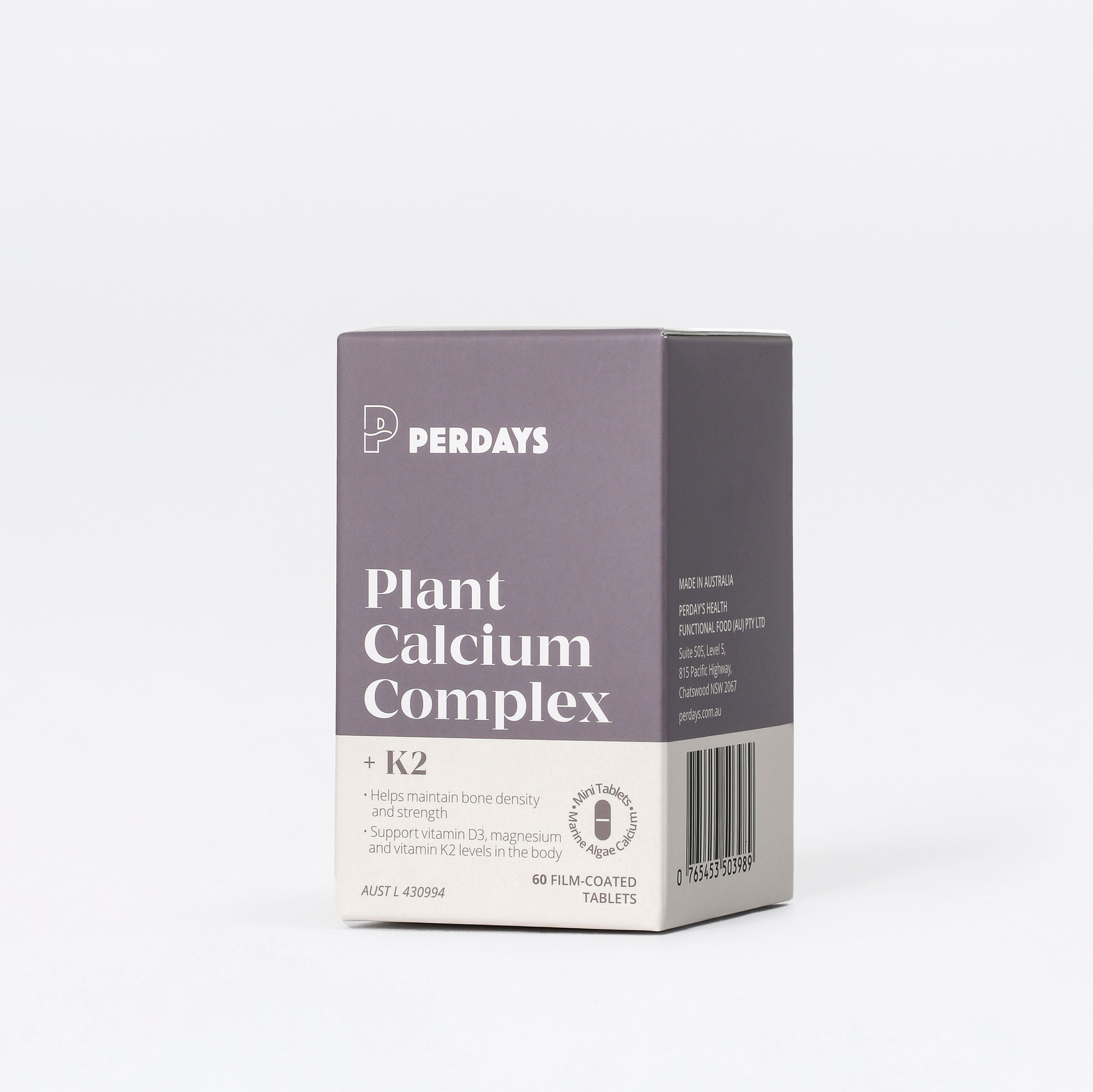 Canxi Hữu Cơ Tảo Biển Đỏ - PERDAYS Plant Calcium Complex + K2