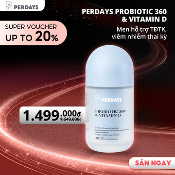 Men Vi Sinh Cho Mẹ Bầu - PERDAYS Probiotic 360 & Vitamin D