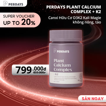 Canxi Hữu Cơ Tảo Biển Đỏ - PERDAYS Plant Calcium Complex + K2