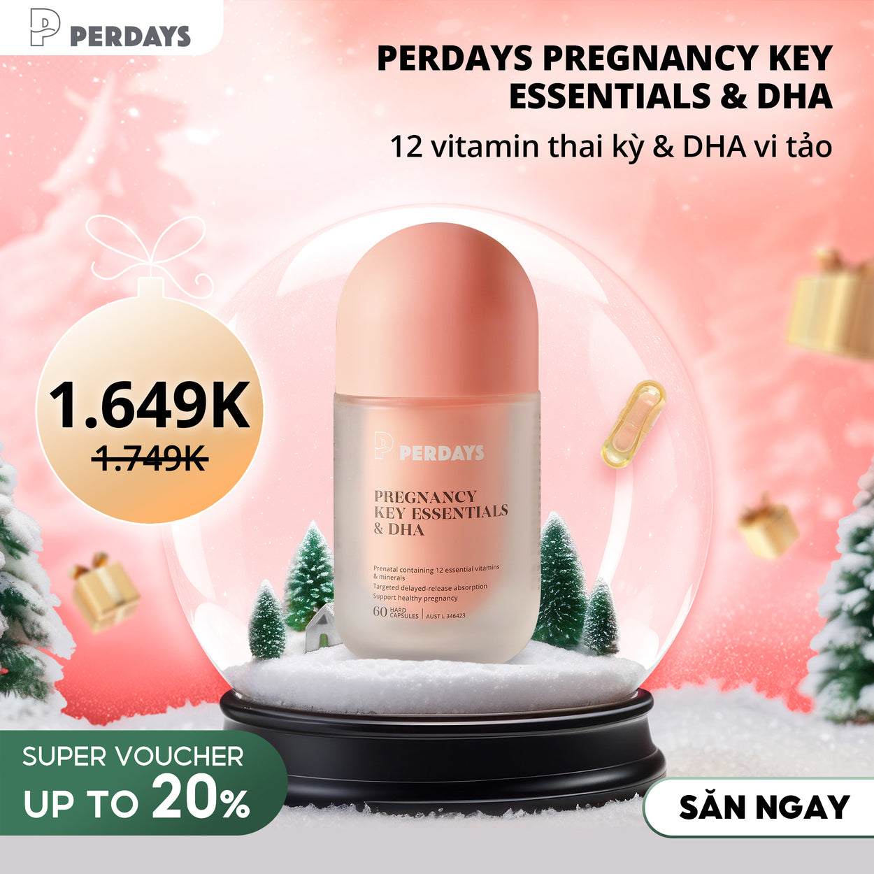 Vitamin Tổng Hợp & DHA - PERDAYS Pregnancy Key Essentials & DHA