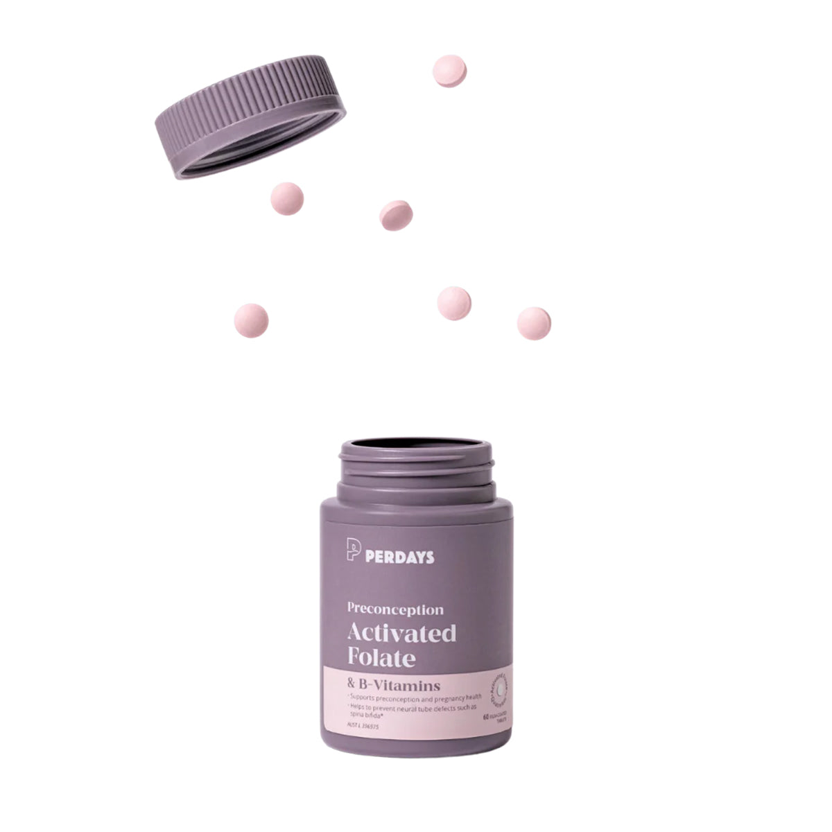 Viên Uống Acid Folic 5-MTHF & Vitamin B - PERDAYS Activated Folate